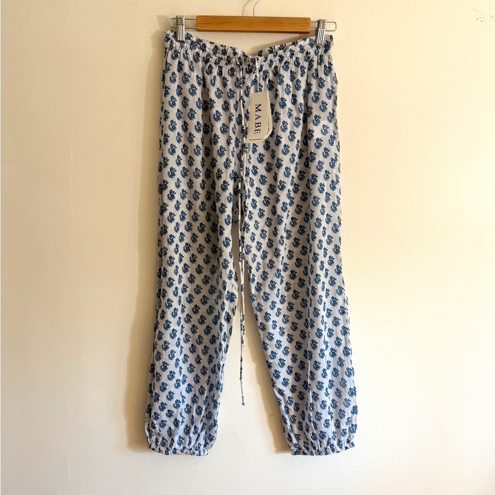 M.A.B.E Derby Bessie Print Pj Bottoms navy blue large - Picture 2 of 14